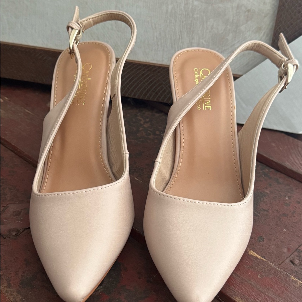 Cream Slingback Heels